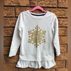 • 10/$25-‎ Oshkosh Gold Snowflake Peplum Sweater